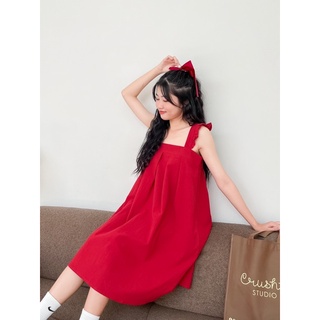 [ CRUSHH STUDIO - ẢNH CHÍNH CHỦ ] D21 - Đầm cánh tiên đỏ đô