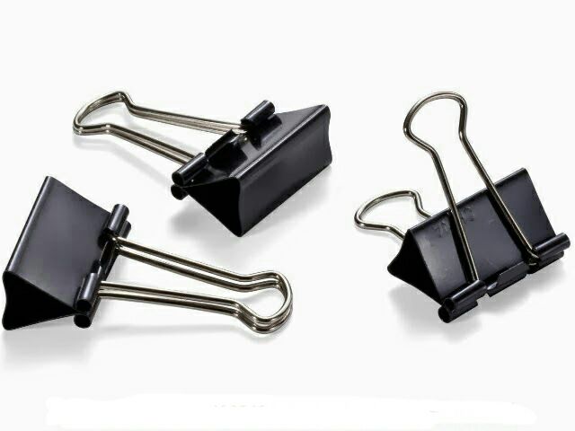 2 Kẹp bướm kẹp tập màu đen