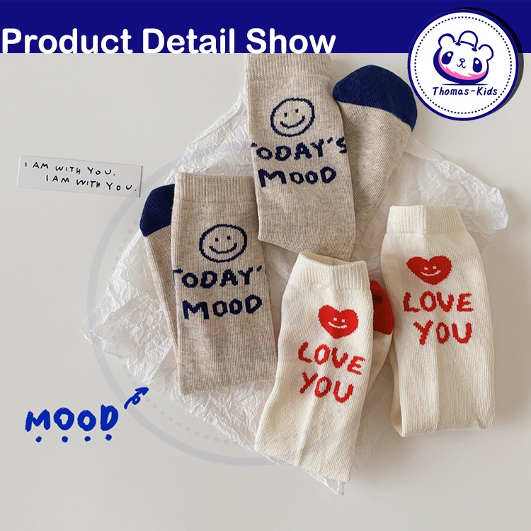 Vớ Cotton Dài Thoải Mái Họa Tiết Hoạt Hình Dễ Thương An Toàn Cho Bé Từ 1-12 Tuổi
