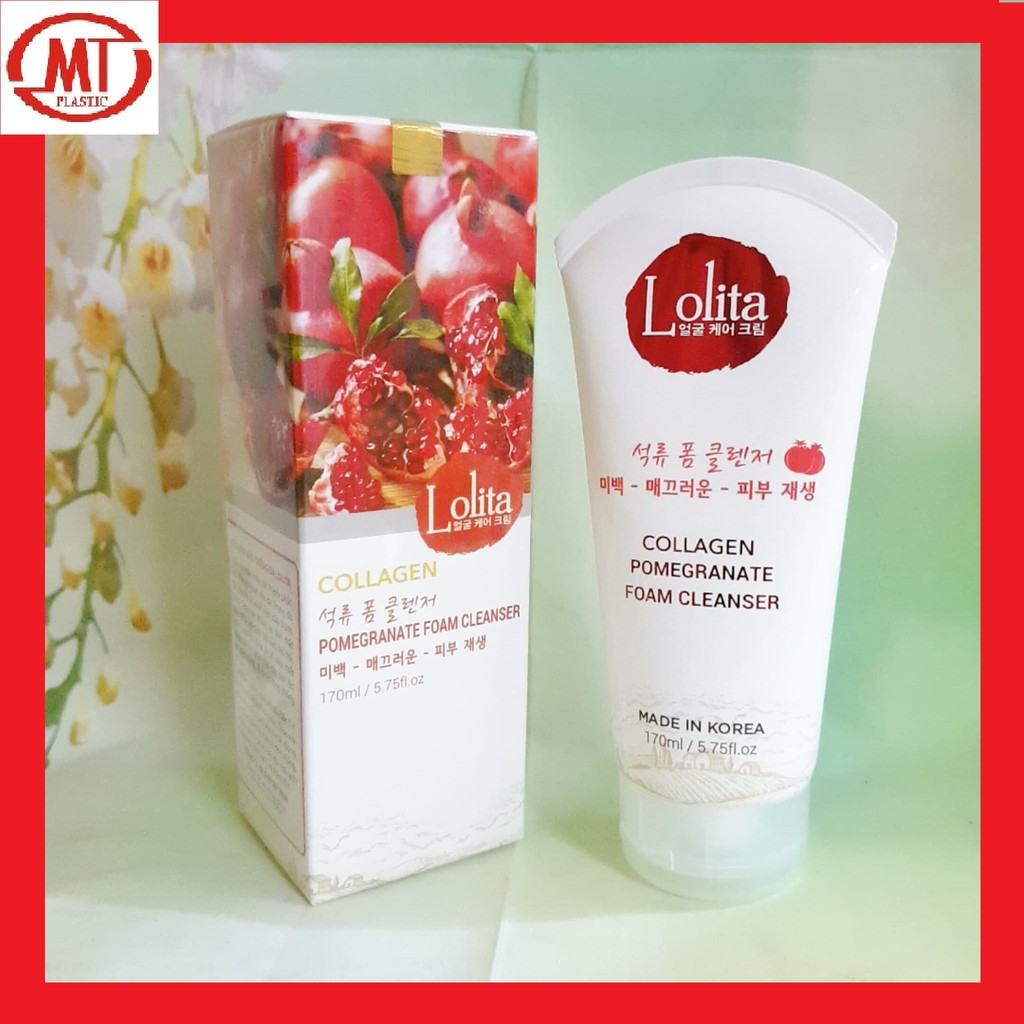 [chính hãng] Sữa rửa mặt Lolita chiết xuất tinh chất lựu trắng da chống lão hóa tuyp lớn 170ml