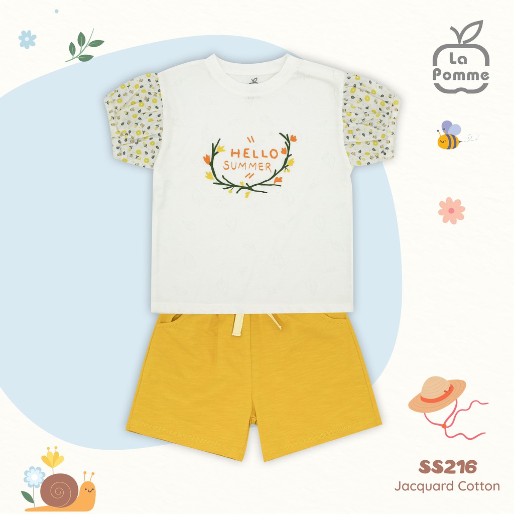 SS216 Bộ cộc tay La Pomme Hoa mùa hè