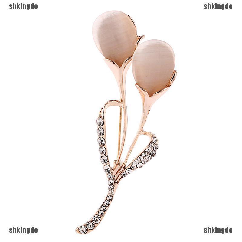 THINH Ghim cài trang trí đính đá hình hoa xinh xắn