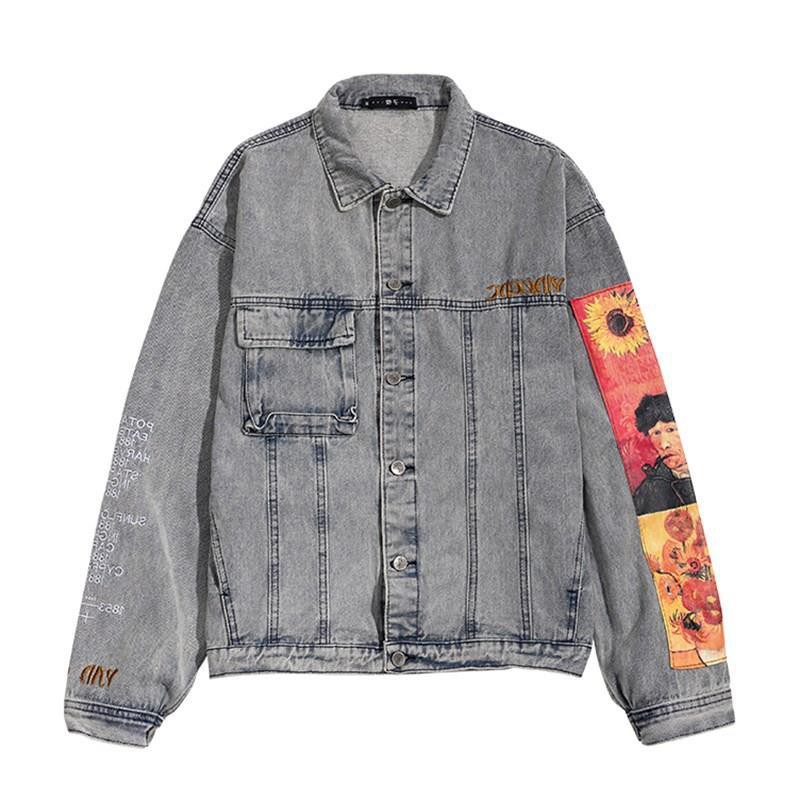 🔥Áo Thun Tay Ngắn Cổ Tròn In Hình Thời Trang Cá Tính🔥Áo Khoác Denim Dáng Rộng Thêu Họa Tiết Thời Trang Xuân Thu Cho Nữ