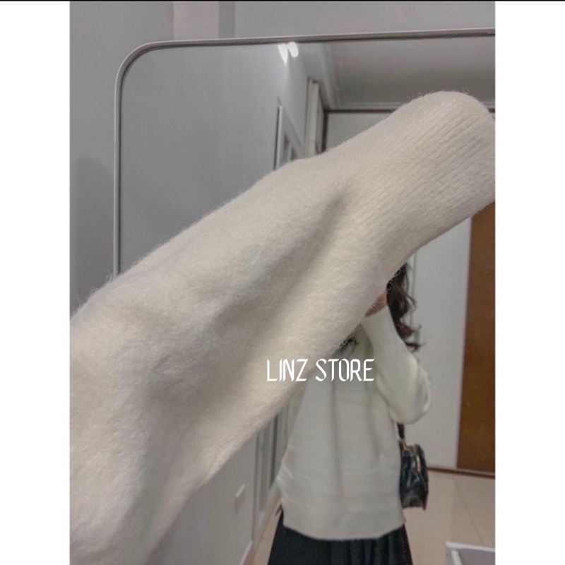 Áo len nữ basic cổ tròn chất len lông thỏ mềm mịn nhiều màu Linzstore | BigBuy360 - bigbuy360.vn