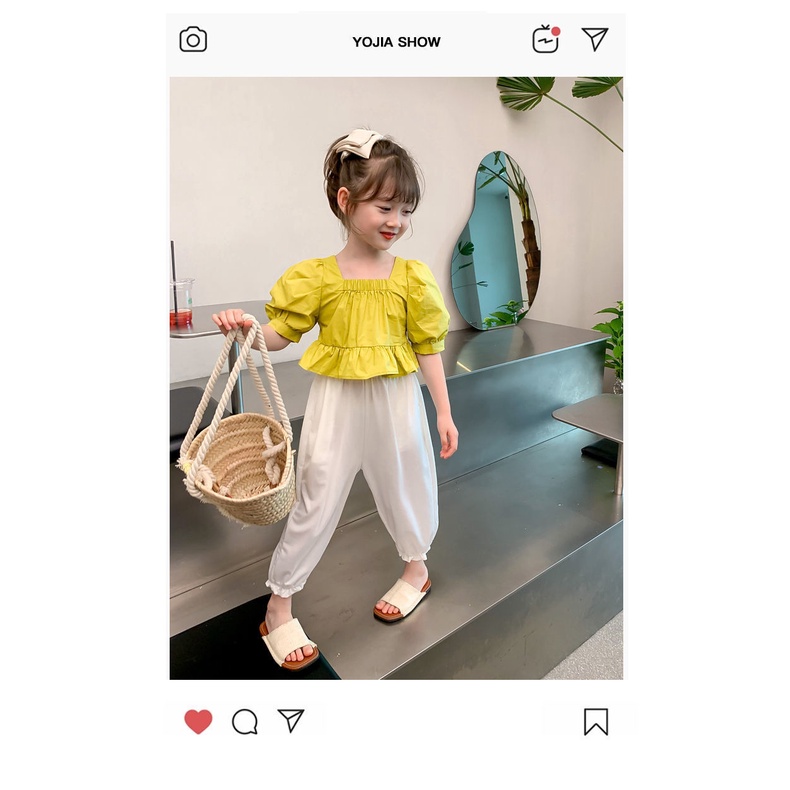 Set Áo Tay Ngắn + Quần Dài Chống Muỗi Thời Trang Mùa Hè Mới 2022 Dành Cho Bé Gái