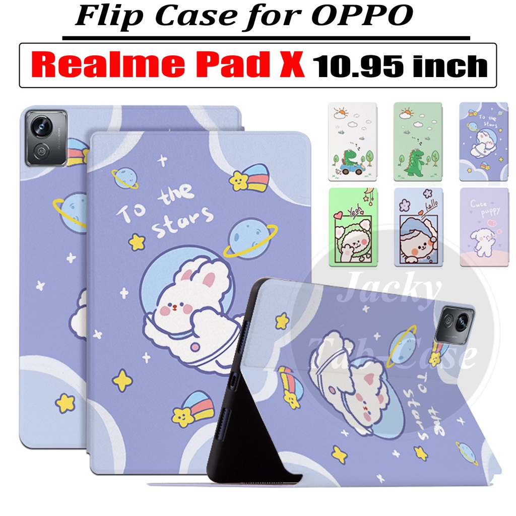 Bao Da Máy Tính Bảng PU Nắp Lật Chống Mồ Hôi Cho Realme Pad X  10.95 "Ipad X 11inch RMP2107 RMP2108 Wi-Fi 5G Ốp