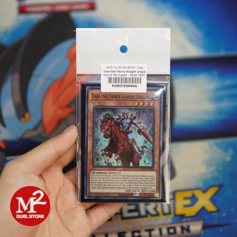 Lá bài Yugioh ROTD-EN000 Gaia the Fierce Knight Origin - Super Rare - Đóng gói theo tiêu chuẩn M2SCCQ-Lite