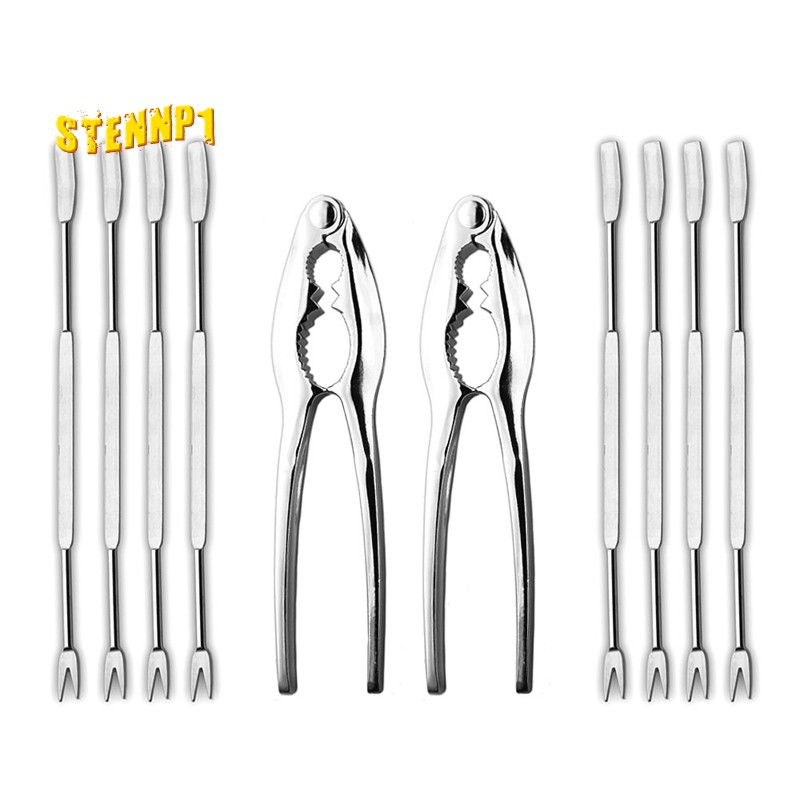 Set 8 Dụng Cụ Hỗ Trợ Ăn Cua / Hải Sản Bằng Thép Không Gỉ