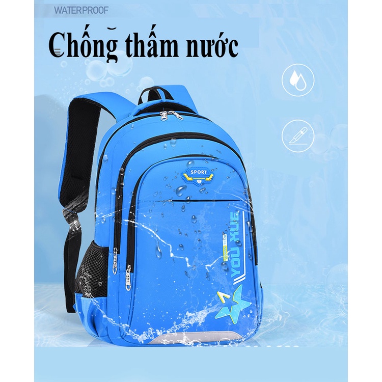 [Hàng Loại 1] Cặp học sinh cấp 1, cấp 2 Balo Học Sinh Siêu nhẹ Chống Nước Chống Xước Cao Cấp Sport You Xue cấp 1, cấp 2