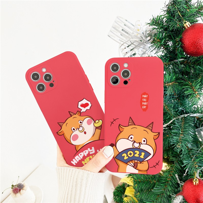 Ốp lưng iphone - Ốp iphone Trâu vàng cạnh vuông BVC 5/5s/6/6plus/6s/6splus/7/7plus/8/8plus/x/xr/xs/11/12/pro/max/plus | BigBuy360 - bigbuy360.vn