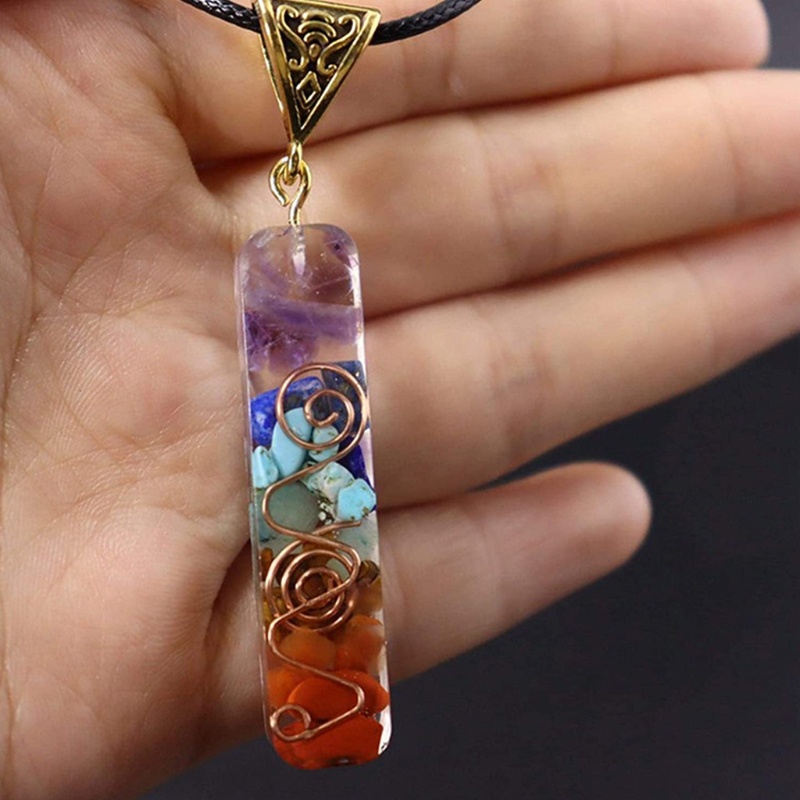 Vòng cổ Chakra Cầu Vồng Điều Chỉnh Được Năng Lượng Tích Cực Bảo Vệ