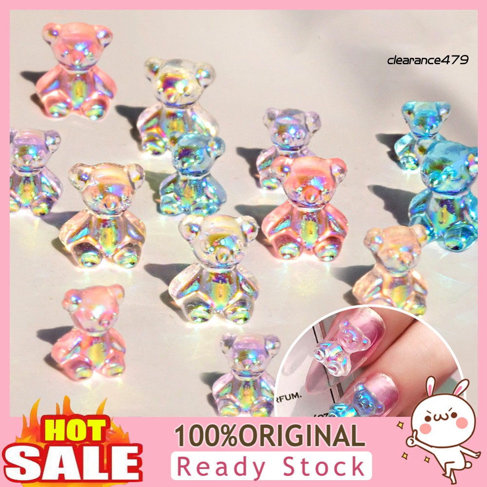 Bộ 12 Lọ Sơn Móng Tay Hình Gấu 3d Dễ Thương