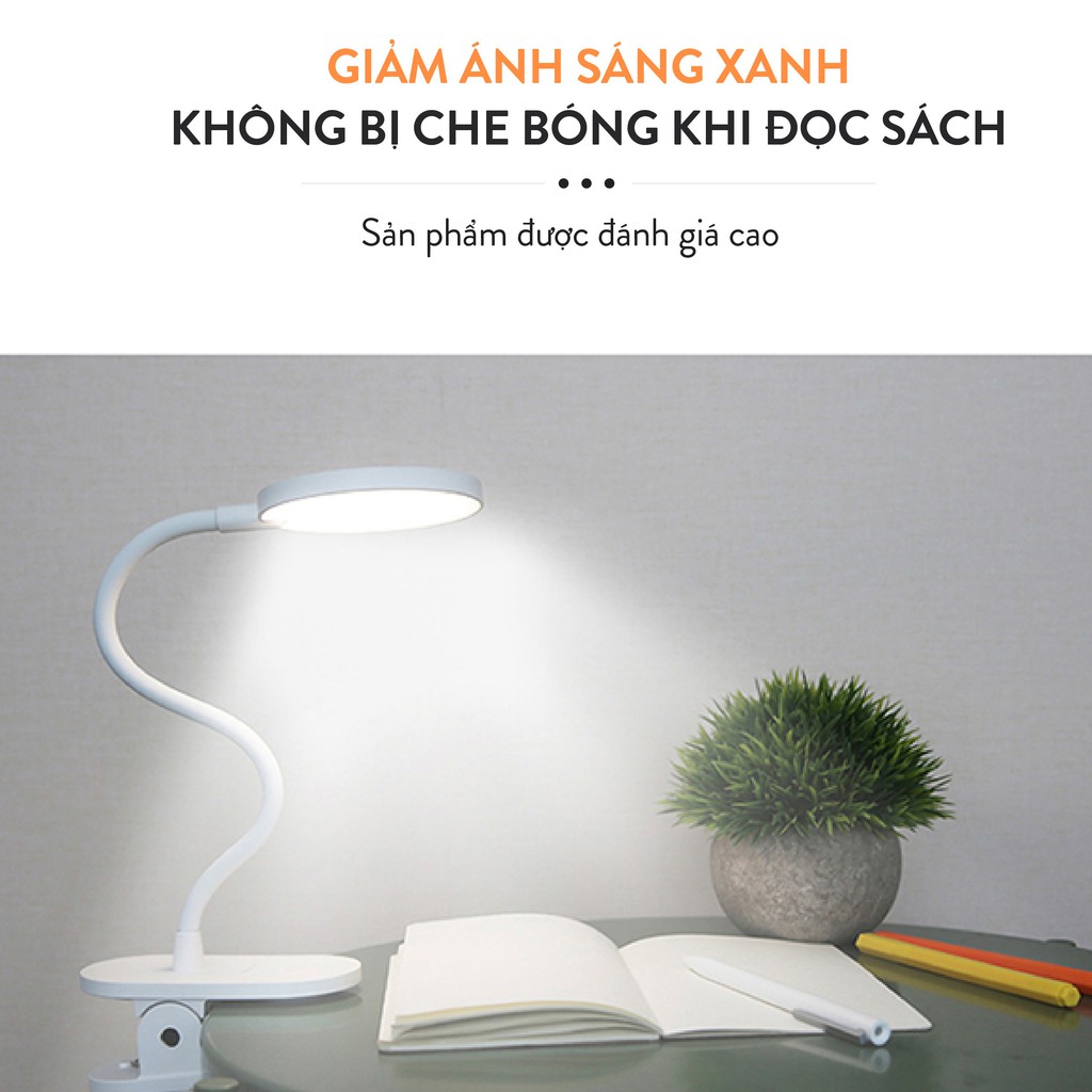 Đèn LED đọc sách kẹp bàn mini Xiaomi Yeelight J1/J1 Pro, 3 mức ánh sáng,chống cận thị,5W, YLTD10YL/YLTD12YL, SHS Vietnam