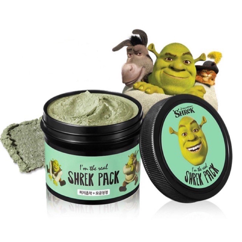 (Tách sét k Seal) Mặt nạ đất sét bạc hà Dreamworks I'm The Real Shrek Pack