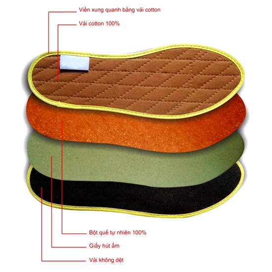 Lót giày hương quế chính hãng giá tại xưởng