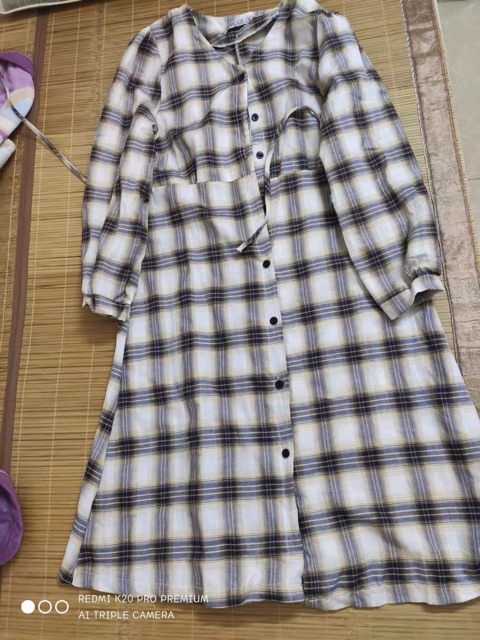 Váy dáng dài thu đông kẻ caro style vintage nữ tính (ảnh thật) | BigBuy360 - bigbuy360.vn