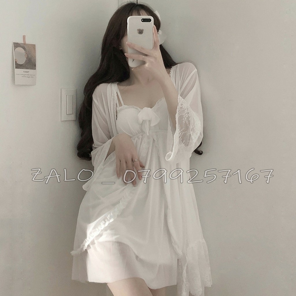 Váy ngủ trắng tinh khôi | BigBuy360 - bigbuy360.vn