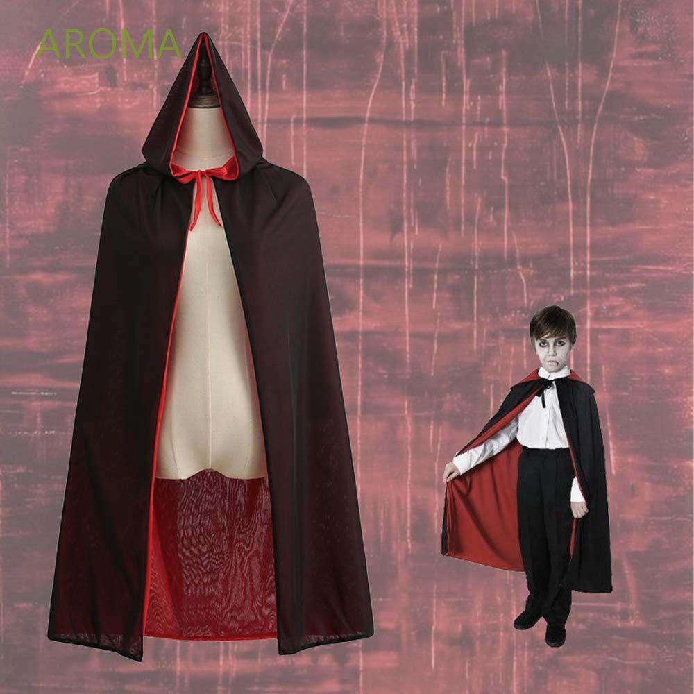 Áo Choàng Phù Thủy Một Lớp Có Nón Trùm Đầu Hóa Trang Halloween Nhiều Màu Sắc