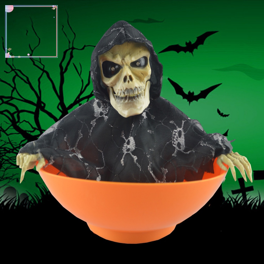 Tô Đựng Kẹo Hình Bộ Xương Halloween Độc Đáo