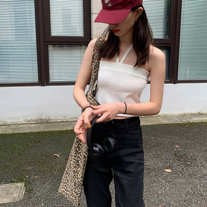 Áo Hai Dây Có Mút Đệm Màu Sắc Đơn Giản Gợi Cảm Cho Nữ