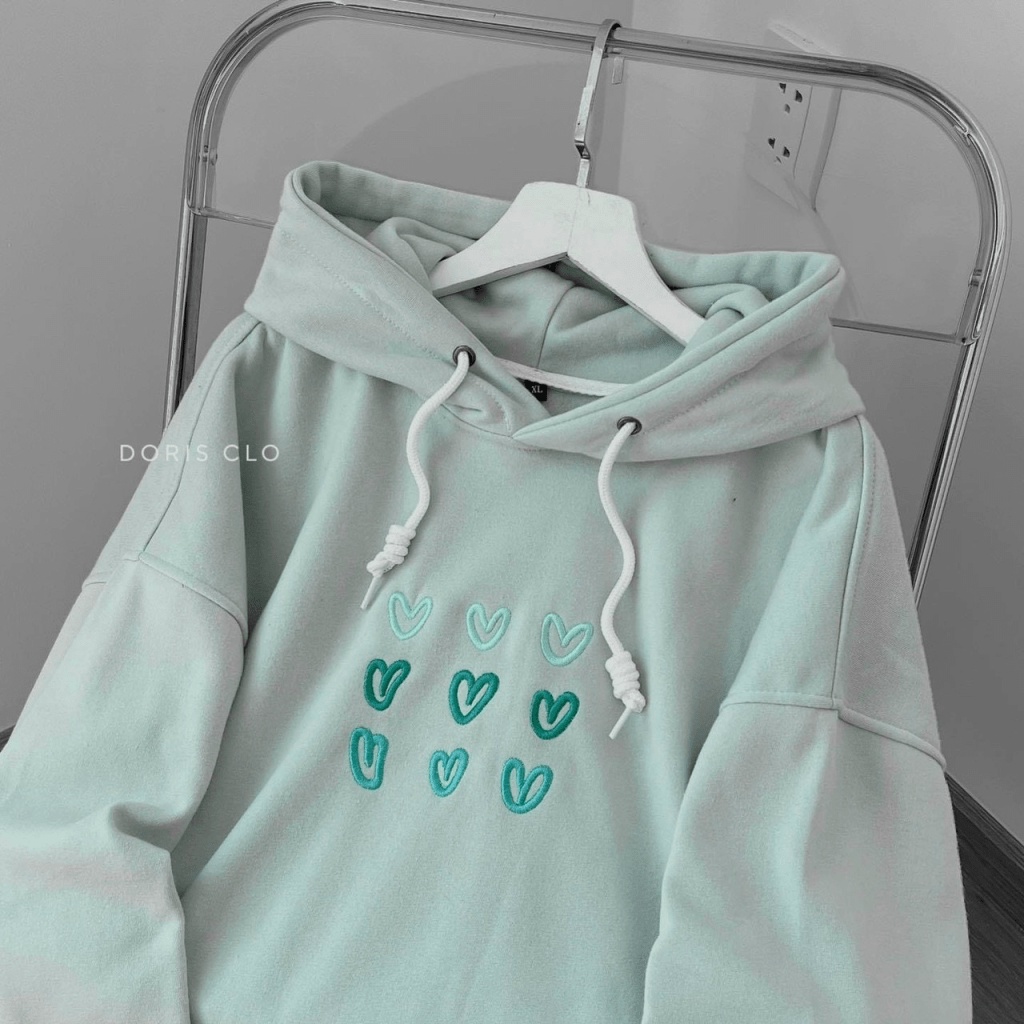 ÁO KHOÁC HOODIE NỮ FOM TO BỰ MÀU XANH HOT HÈ 2022