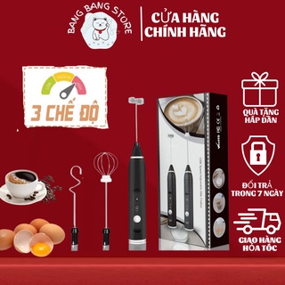 Máy đánh trứng, que tạo bọt cafe mini cầm tay không giây chính hãng sokany 3 cấp độ, hỗ trợ sạc pin, bảo hành 12 tháng