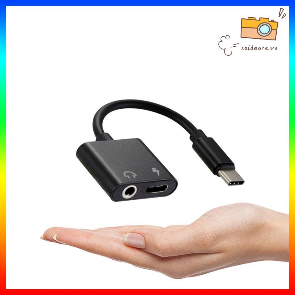 [SE] USB C to Jack 3.5 Type C Cable Adapter 2-in-1 Type C 3.5mm Earphone Converter