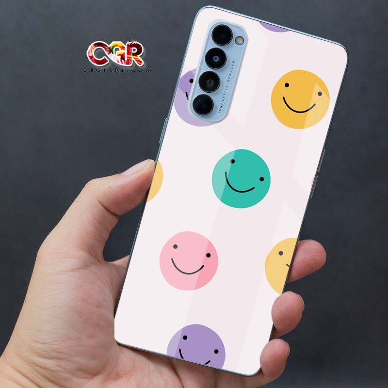 Ốp lưng OPPO RENO4/RENO 4 PRO/RENO 5/RENO 6/6Z mặt kính hoa tiết Bắt mắt