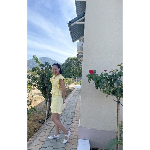 Set váy Aoki.Co vải linen