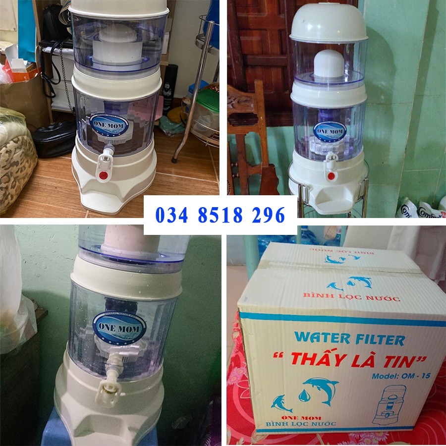 (Nấm lọc loại tốt) Bình Lọc Nước Uống Hưng Long OneMom 15L  FREESHIP  Bình Lọc Nước Gia Đình