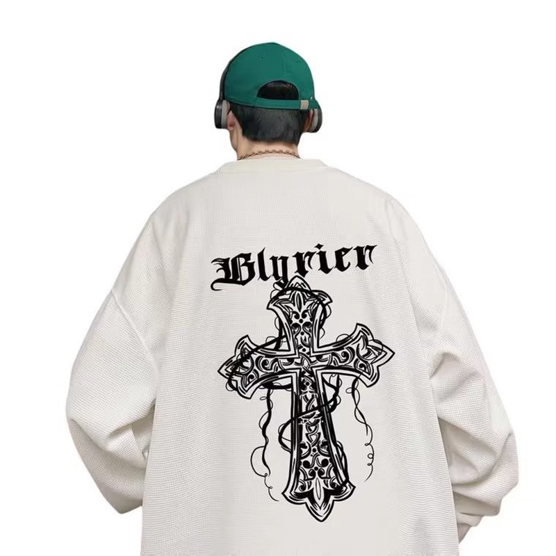 Áo sweatshirt AOKANG tay dài cổ tròn phong cách Hàn Quốc Hong Kong thời trang dành cho nam