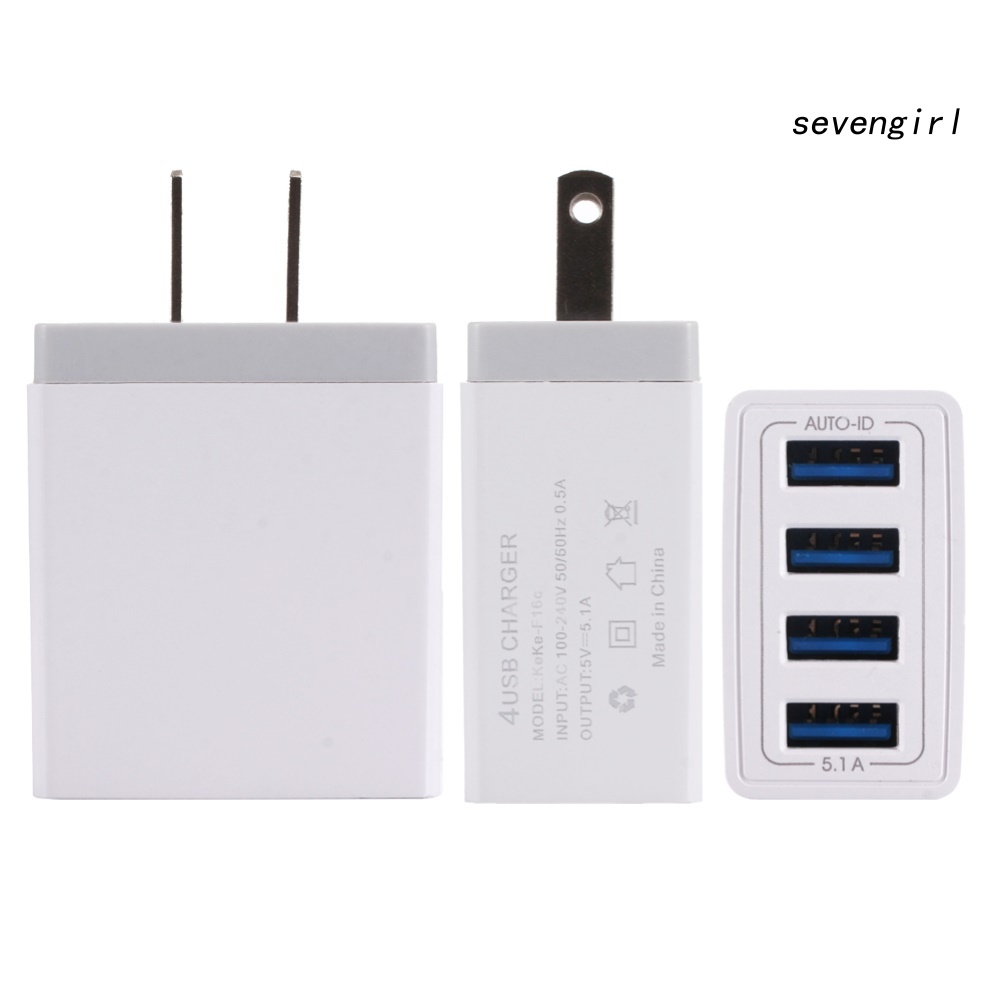 Set 2 Đầu Sạc Ra 4 Cổng Usb Tiện Dụng Khi Đi Du Lịch