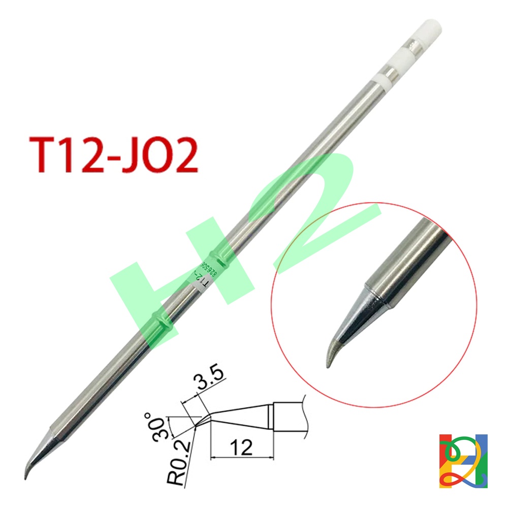 Mũi hàn T12, đầu mỏ hàn T12-J02, tip hàn đầu cong mũi nhọn