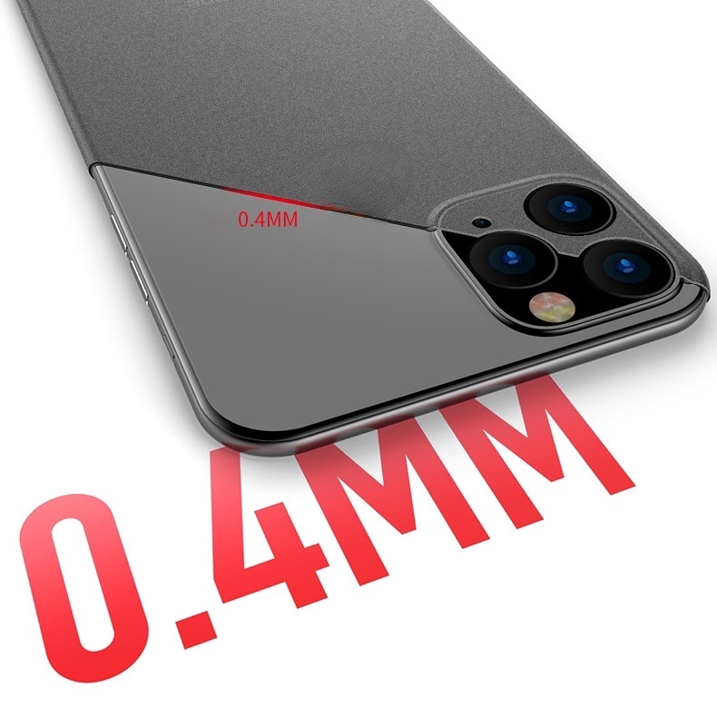 Ốp điện thoại mặt nhám siêu mỏng 0.4mm cho iPhone 12 Mini 11 Pro Max X XS XR 7 8 Plus SE 2020