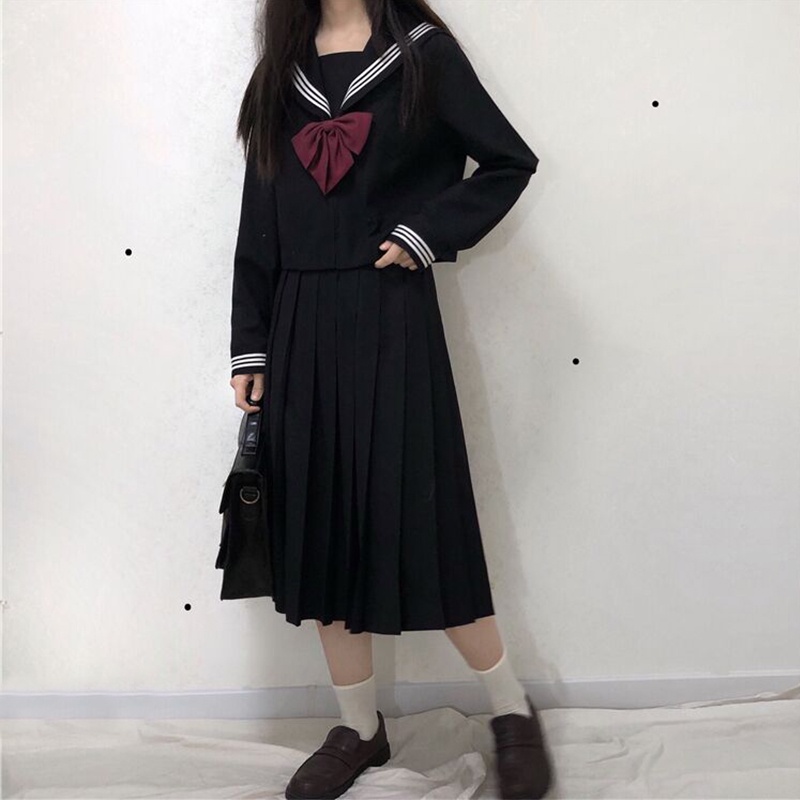 Bộ Đồng Phục Hai Mảnh Gồm Áo Khoác Lolita Xếp Ly Ngọt Ngào Kiểu Nhật Bản Thời Trang Mùa Xuân 2020 Cho Nữ