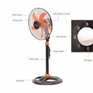 Quạt lửng thân sắt SenKo LTS1636
