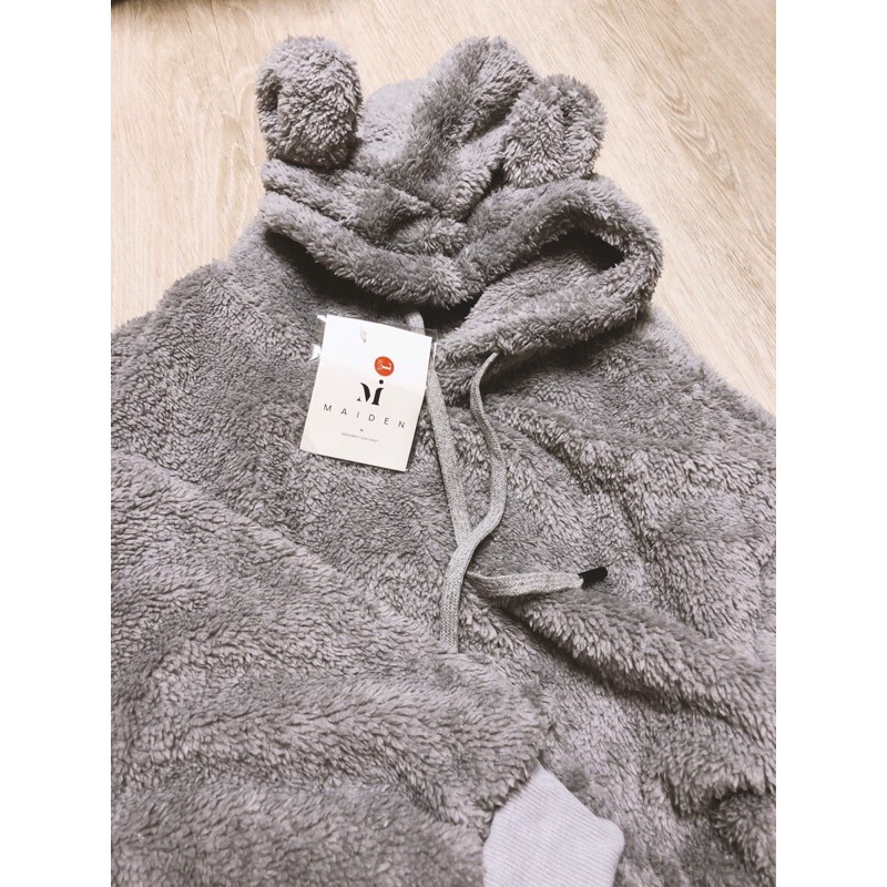 [Sẵn Hàng]♥️Áo bông gấu xám(ảnh thật) Fzsize dưới 65kg