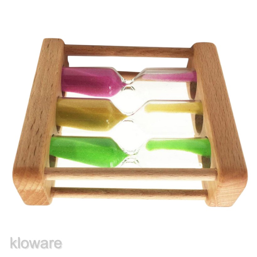 Đồng Hồ Cát Bằng Gỗ 1 + 3 + 5 Phút Dùng Trang Trí Nhà Cửa