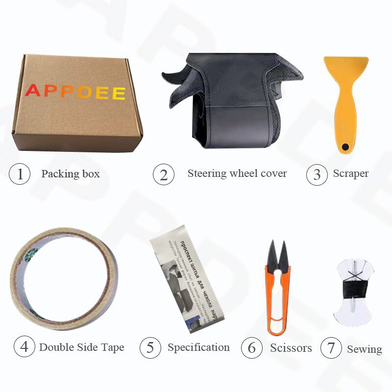 Vỏ Bọc Vô Lăng Bằng Da Bò Thật Màu Đen Cho Chevrolet Cruze 2009-2014 Aveo 2011-2014 Orlando 2010-2017