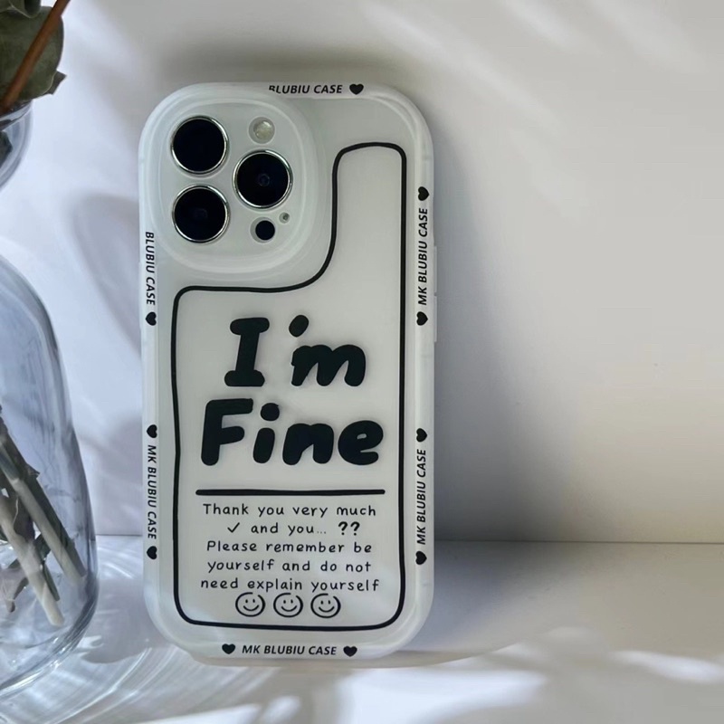 (SIÊU RẺ) Ốp lưng iphone cam tròn viền dày im good im fine 7plus/8/8plus/x/xr/xs/11/12/13/pro/max/plus/promax