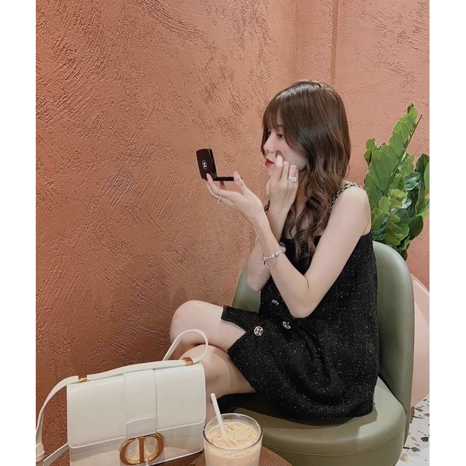 ĐẦM BBD 2 DÂY DẠ ĐEN NÚT