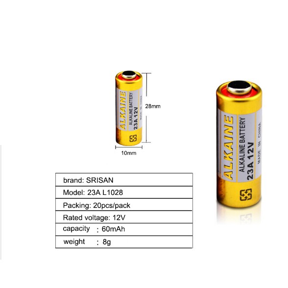 Pin 12V 23A - 27A Dùng Cho Remote RF (Dùng Trong Điều Khiển Cửa Cuốn, Khóa Xe Máy)