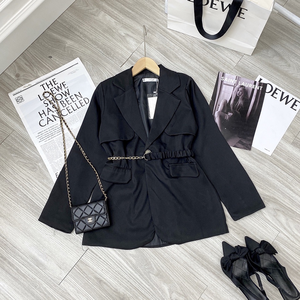 áo manto blazer kèm đai đủ màu hot hit