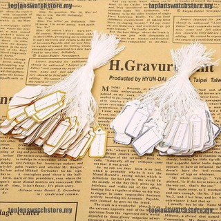 < Rdy + TOP > 200 Cái Giá Nhãn Thẻ Trang Sức Giá Nhãn Thẻ Giấy Hình Chữ Nhật Trống Thẻ