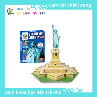 Mô hình giấy 3d magic puzzle tượng nữ thần tự do với 30 chi tiết kích thích khả năng quan sát, tăng tư duy logic cho trẻ