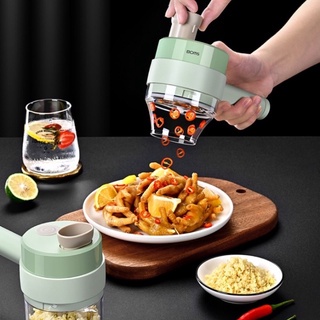Máy xay tỏi ớt kiêm thái hành rau củ nhỏ có đầu cọ vệ sinh tiện dụng
