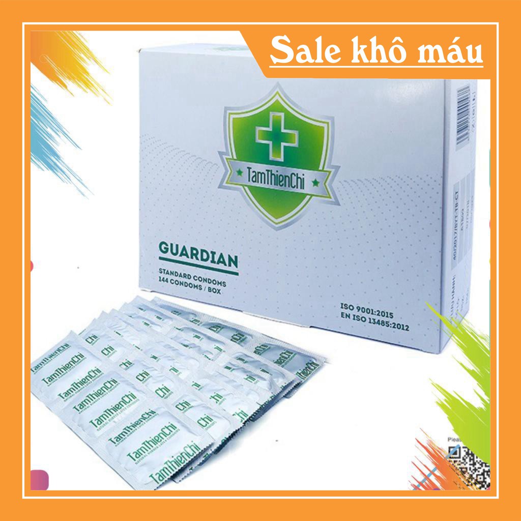 [Chính Hãng] Bao cao su Tâm Thiện Chí Guardian mỏng trơn hộp 144 cái