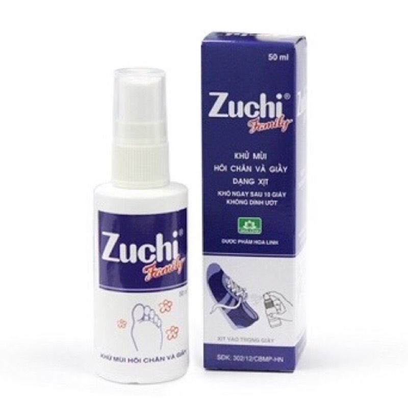 Zuchi Xịt khử mùi hôi chân 50ml