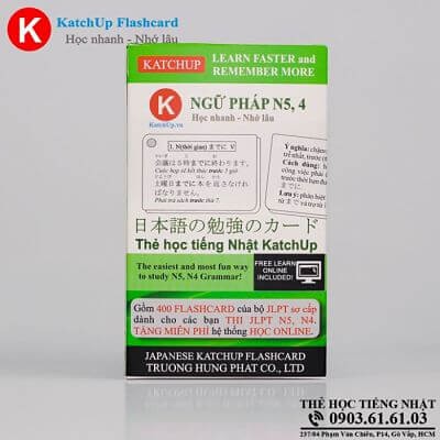 [Ép nhựa]Bộ KatchUp Flashcard Ngữ Pháp Sơ Cấp N5,4