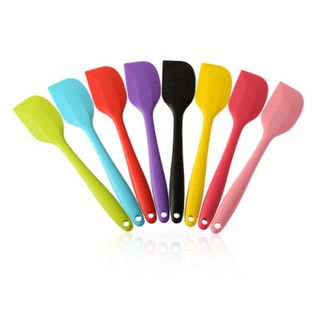 Spatula silicon màu sắc - Size nhỏ lớn - Phới dẹt trộn bột bánh - 21cm / 28c,